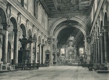 Interior of the Basilica of Santa Maria in Ara Coeli on the Capitoline Hill, Rome, Italy, 1927. Artist: Eugen Poppel.