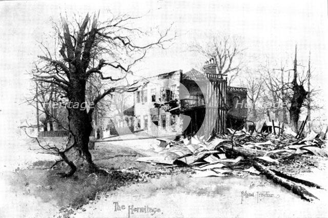 "The Hermitage," club-house of the Surrey Golf Club, destroyed by fire, 1898. Creator: Unknown.