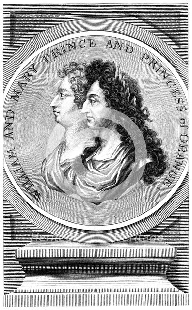 William and Mary, Prince and Princess of Orange. Artist: R White