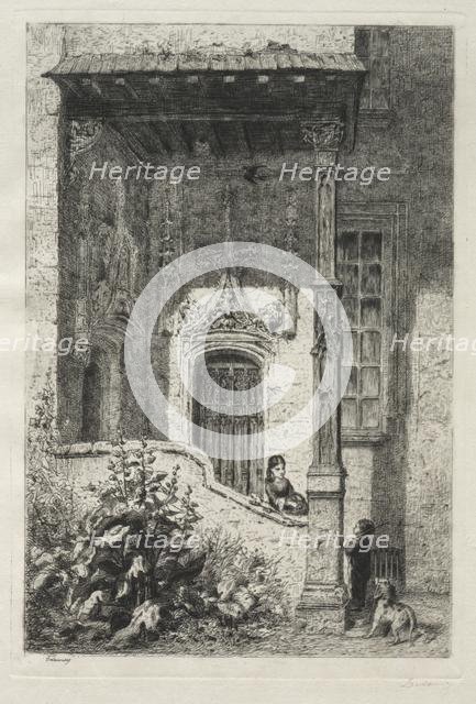 Maison dite de la Reine Blanche, Rue St. Hippolyte. Creator: Alfred Alexandre Delauney (French, 1830-1894).