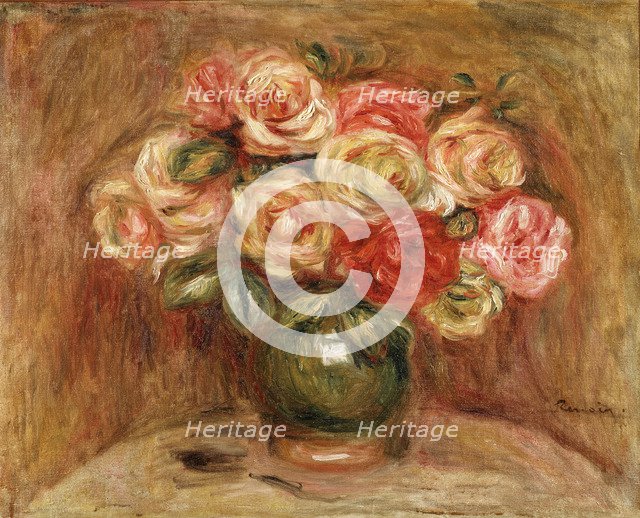 Bouquet of Roses in a Green Vase, 1915.