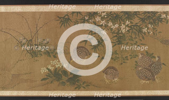 Ducks, flowers, and quail, Ming dynasty, 1368-1644. Creator: Unknown.