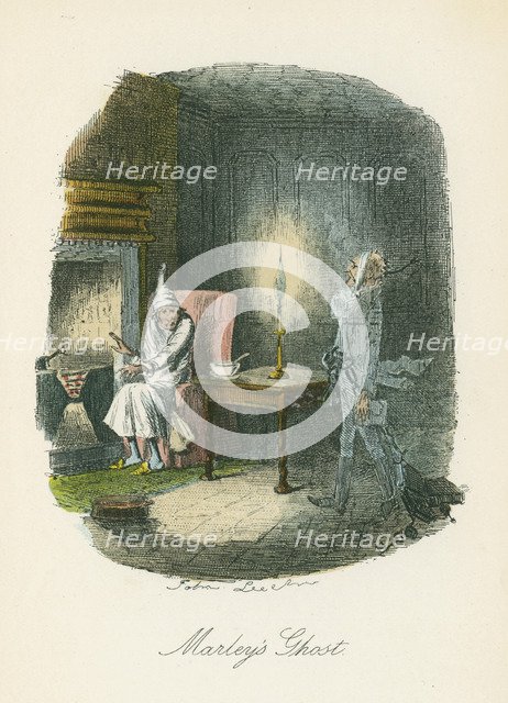 Scene from A Christmas Carol by Charles Dickens, 1843. Artist: John Leech