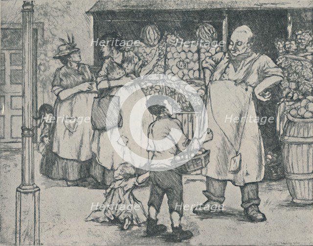 'Marketing in Suburbia', 1920. Artist: Doris Davis.