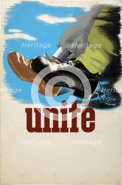 'Unity', World War II poster, between 1939 and 1946. Creators: Central Office of Information, Unknown.