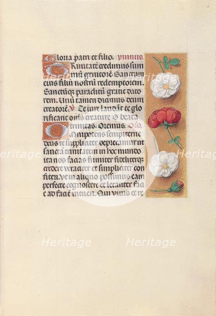 Hours of Queen Isabella the Catholic, Queen of Spain: Fol. 19r, c. 1500. Creator: Master of the First Prayerbook of Maximillian (Flemish, c. 1444-1519); Associates, and.