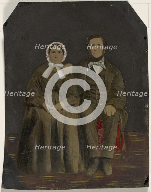 Portrait of couple, 1860s-1880s. Creator: Unknown.