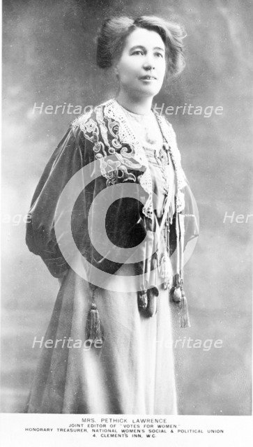 Emmeline Pethick-Lawrence, c1909. Artist: Unknown