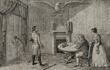 Protest letter of Charles IV of Spain dated March 21, 1808 (two days after his abdication), 1851.  Creator: LTL.