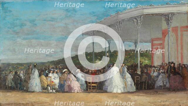 Concert at the Casino of Deauville, 1865. Creator: Eugene Louis Boudin.