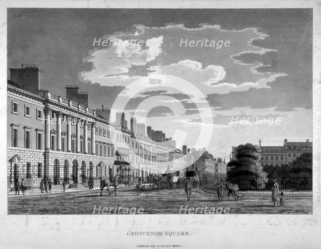 Grosvenor Square, Westminster, London, 1800. Artist: Anon