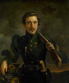Self Portrait in the Uniform of the Rifles, 1831. Creator: Willem Jodocus Mattheus Engelberts.