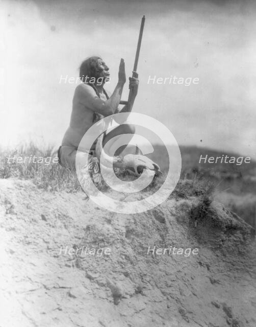 Prayer to the Great Mystery, (Slow Bull), c1907. Creator: Edward Sheriff Curtis.