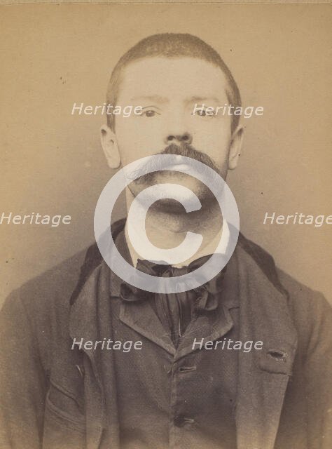 Ridou. Paul, François. 27 (ou 28) ans. ébéniste. Anarchiste. 8/3/94., 1894. Creator: Alphonse Bertillon.