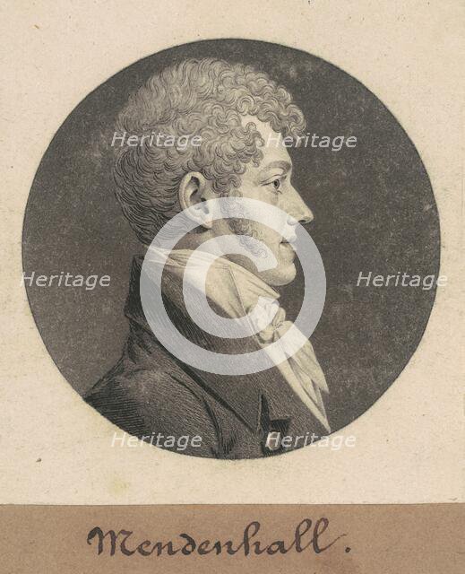 Thomas Mendenhall, Jr., 1809. Creator: Charles Balthazar Julien Févret de Saint-Mémin.