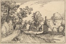 A Village Road, plate 7 from Regiunculae et Villae Aliquot Ducatus Brabantiae, ca. 1610. Creator: Claes Jansz Visscher.