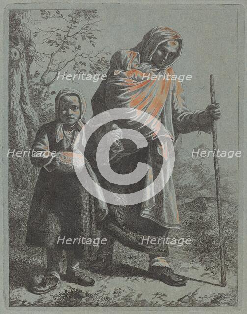 Peasant Woman with Baby and Little Girl, 1760/1764. Creator: Francesco Londonio.