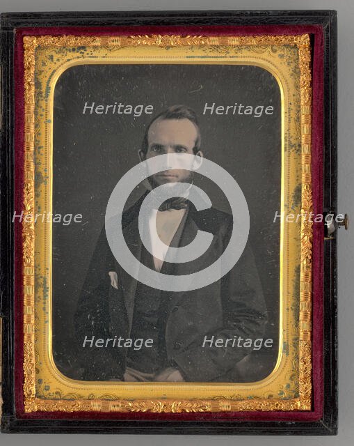 Untitled (Portrait of a Seated Man), 1862. Creator: Mathew Brady.