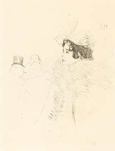 Miss May Belfort in the Irish and American Bar, rue Royale (Miss Belfort Belfort au Irish..., 1895. Creator: Henri de Toulouse-Lautrec.