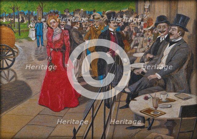 Café Kranzler - Unter den Linden in Berlin, c1890. Creator: Skarbina, Franz (1849-1910).