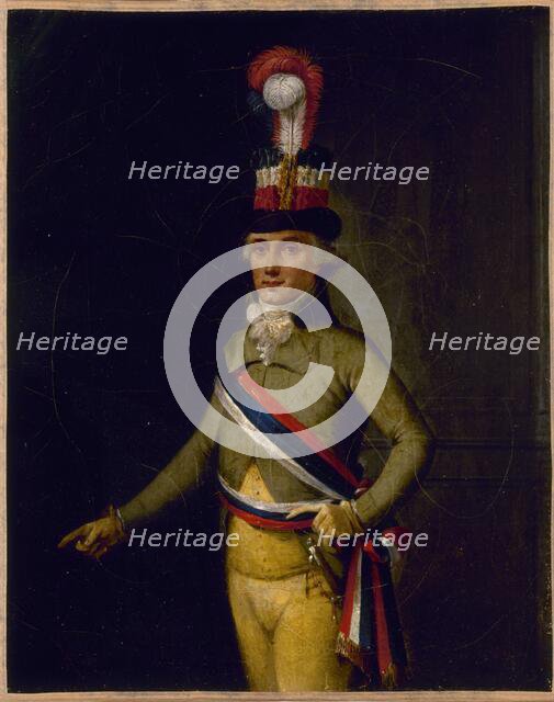 Portrait of a municipal police officer during the revolutionary era, between 1789 and 1799. Creator: Unknown.