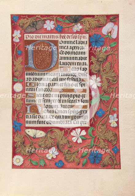 Hours of Queen Isabella the Catholic, Queen of Spain: Fol. 32r, c. 1500. Creator: Master of the First Prayerbook of Maximillian (Flemish, c. 1444-1519); Associates, and.