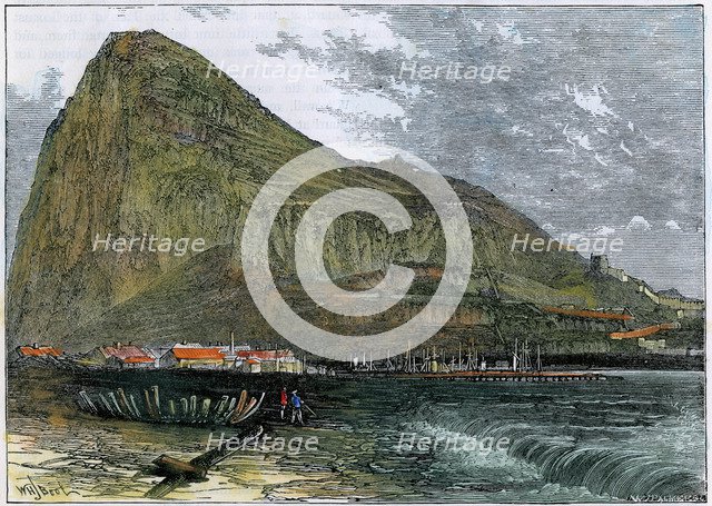 The Rock of Gibraltar, c1880. Artist: Unknown