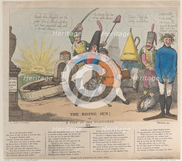 The Rising Sun; Or, A View of the Continent, August 28, 1810., August 28, 1810. Creator: Thomas Rowlandson.