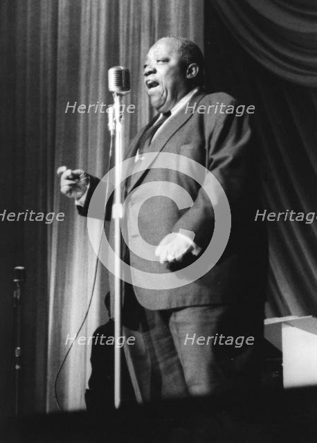 Jimmy Rushing with the Basie Band, London, 1963. Creator: Brian Foskett.