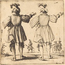 Officer with Plume, Seen from Behind, 1617 and 1621. Creator: Jacques Callot.