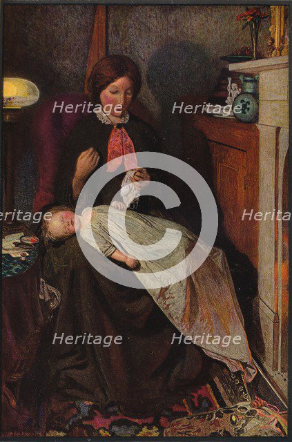 'Waiting: An English Fireside of 1854-1855', 1855.  Artist: Ford Madox Brown.