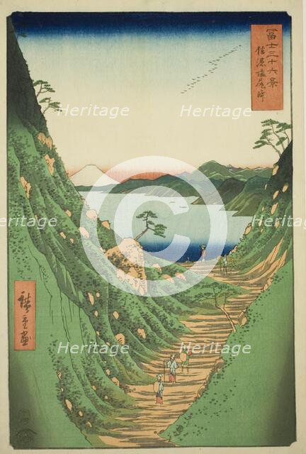 Shiojiri Pass in Shinano Province (Shinano Shiojiri toge) , from the series "Thirty-six..., 1858. Creator: Ando Hiroshige.