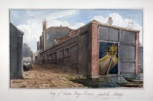 City of London Barge House, Bishop's Walk, Lambeth, London, 1825. Artist: G Yates
