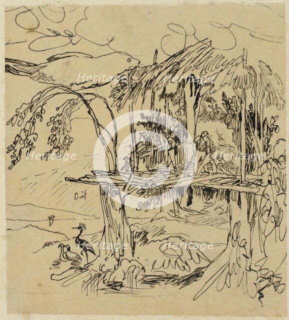 Etruscan Village, n.d. Creator: Rodolphe Bresdin.