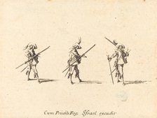 Drill with the Musket, 1634/1635. Creator: Jacques Callot.
