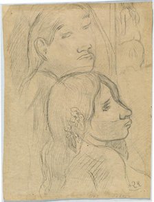 Two Marquesans [verso], c. 1902. Creator: Paul Gauguin.
