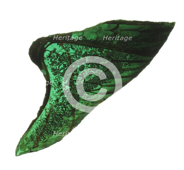 Glass Fragment, French, 12th-14th century. Creator: Unknown.