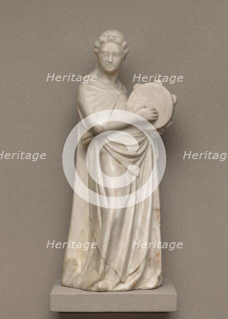 Angel with Tambourine, c. 1360. Creator: Unknown.