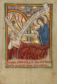 The Dream of Joseph/The Angel Appearing to Herod, about 1190-1200 and about 1480-1490. Creator: Unknown.