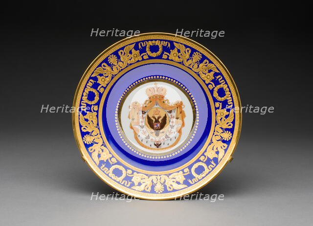 Plate, Saint Petersburg, 1855/81. Creator: Russian Imperial Porcelain Factory.