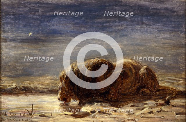 The king drinks, 1875. Artist: Briton Riviere