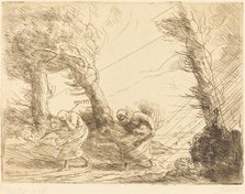 Harvesters Surprised by the Storm (Moissonneuses surprises par l'orage). Creator: Alphonse Legros.