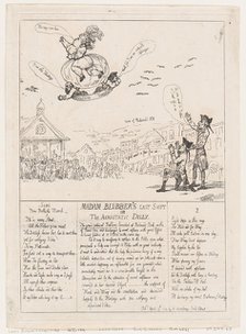 Madam Blubber's Last Shift or The Aerostatic Dilly, April 29, 1784., April 29, 1784. Creator: Thomas Rowlandson.