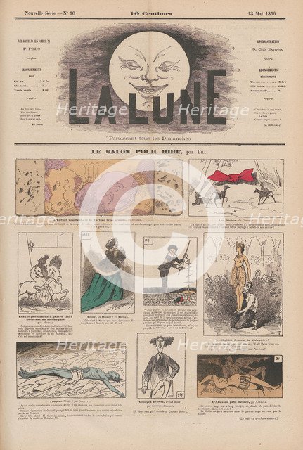Le salon pour rire, 13 May 1866, La Lune, 2, 1866, No, 10, 1866.