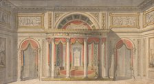 Design for a Bedroom, 1785-1838. Creator: School of Charles Percier (French, Paris 1764-1838).