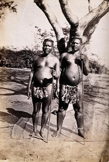 South Africa: two Zulu chiefs: Shingana (half brother of Cetshwayo, the Zulu King)..., 1800-1899. Creator: Unknown.