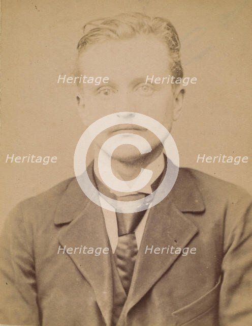 Martin. Pierre. 22 ans, né à St-Léger (Saône-et-Loire). Employé de commerce. Anarchiste. 2..., 1894. Creator: Alphonse Bertillon.