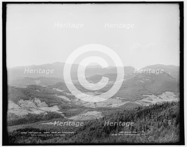 Presidential Range from Mt. Kiarsarge i.e. Mount Kearsarge, North Conway, White Mountains, c1900. Creator: Unknown.