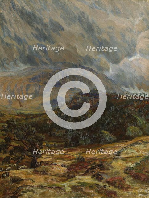 Storm in the Mountain, 1899. Creator: Kristen Holbø.