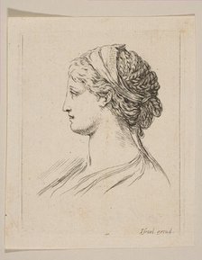 Head of a Woman in Profile, 1650. Creator: Stefano della Bella.